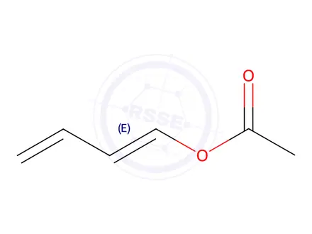 Chemical structure of 1-acetoxy-1,3-butadiene (cis-trans isomer mixture)
