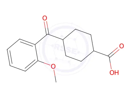 Chemical structure of trans-4-(2-Methoxybenzoyl)cyclohexane-1-carboxylic acid