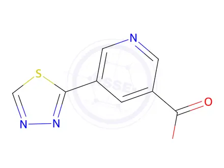 Chemical structure of 5-(1,3,4-Thiadiazol-2-yl)nicotinic acid