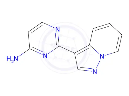 Chemical structure of 2-(Pyrazolo[1,5-a]pyridin-3-yl)pyrimidin-4-amine