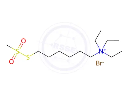 Chemical structure of 6-(Triethylammonium)hexyl Methanethiosulfonate Bromide
