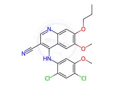 Chemical structure of Bosutinib Des NMP Impurity