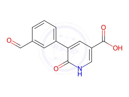 Chemical structure of 5-(3-Formylphenyl)-6-hydroxynicotinic acid