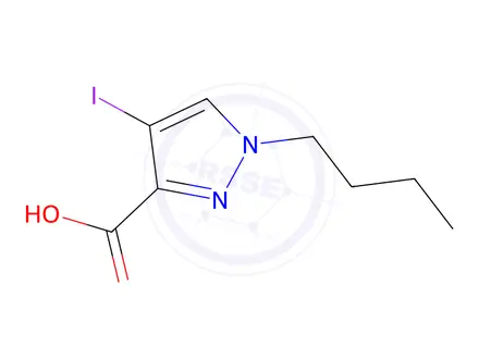 Chemical structure of 1-Butyl-4-iodo-1H-pyrazole-3-carboxylic acid