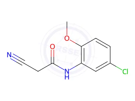 Chemical structure of N-(5-chloro-2-methoxyphenyl)-2-cyanoacetamide