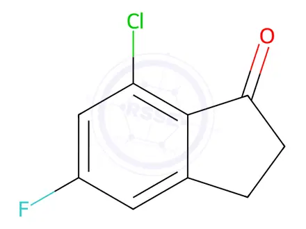 Chemical structure of 7-Chloro-5-fluoro-indan-1-one