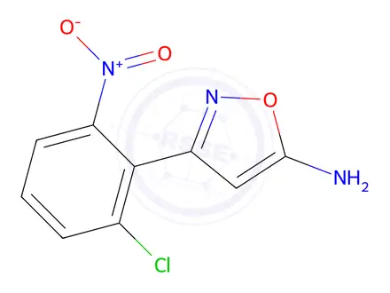 Chemical structure of 3-(2-Chloro-6-nitrophenyl)isoxazol-5-amine