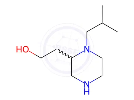 Chemical structure of 2-(1-Isobutyl-2-piperazinyl)ethanol Dihydrochloride