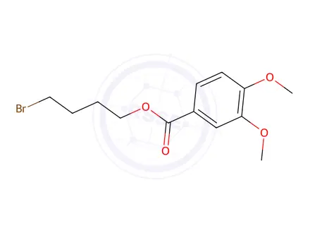 Chemical structure of 4-Bromobutyl 3,4-dimethoxybenzoate