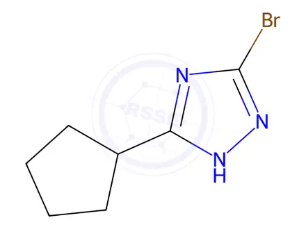 Chemical structure of 1210976-47-8 3-Bromo-5-cyclopentyl-1H-1,2,4-triazole DTXSID80672507