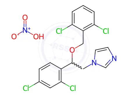 Chemical structure of Isoconazole nitrate