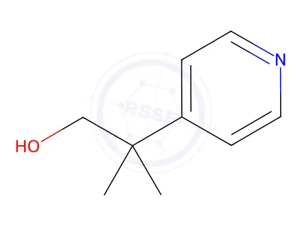 Chemical structure of 2-methyl-2-(4-pyridyl)-1-propanol