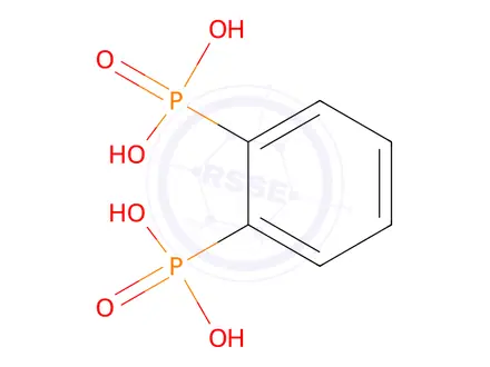 Chemical structure of 1,2-Phenylenebis(phosphonic acid)