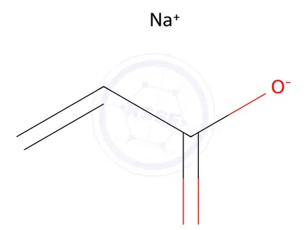 Chemical structure of Poly(acrylic acid sodium salt) (Mw ~5,100)