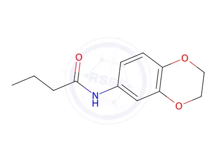 Chemical structure of N-(2,3-dihydro-1,4-benzodioxin-6-yl)butanamide