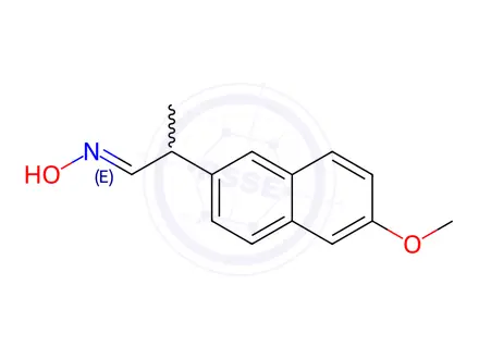 Chemical structure of 2-(6'-Methoxynaphth-2'yl) Propionaldoxime