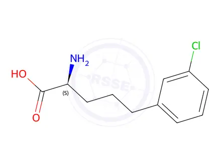 Chemical structure of (S)-2-Amino-5-(3-chlorophenyl)pentanoic acid