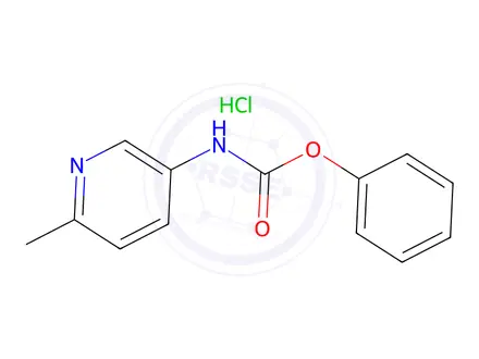 Chemical structure of PHENYL 6-METHYLPYRIDIN-3-YLCARBAMATE HYDROCHLORIDE