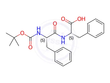 Chemical structure of Boc-Phe-Phe-OH