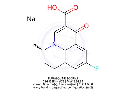 Chemical structure of FLUMEQUINE SODIUM