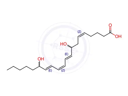 Chemical structure of 8(S),15(S)-DiHETE (Z, E, Z, E)