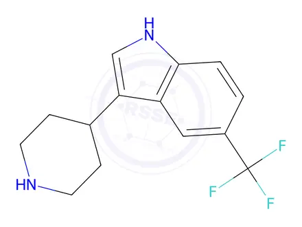 Chemical structure of 3-(Piperidin-4-yl)-5-(trifluoromethyl)-1H-indole