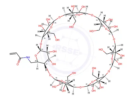 Chemical structure of 6-Acrylamido-beta-cyclodextrin
