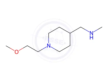 Chemical structure of 1-(1-(2-Methoxyethyl)piperidin-4-yl)-N-methylmethanamine