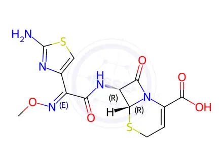 Chemical structure of E-Ceftizoxime Impurity