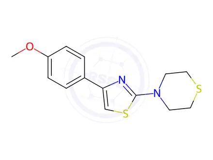 Chemical structure of 4-[4-(4-methoxyphenyl)-1,3-thiazol-2-yl]thiomorpholine