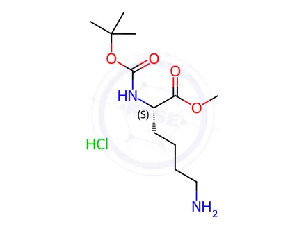 Chemical structure of Boc-Lys-OMe Hydrochloride