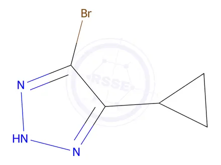 Chemical structure of 1H-1,2,3-Triazole, 5-broMo-4-cyclopropyl-
