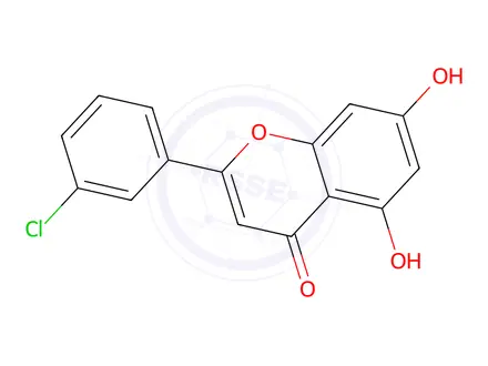 Chemical structure of 2-(3-Chlorophenyl)-5,7-dihydroxy-4H-chromen-4-one
