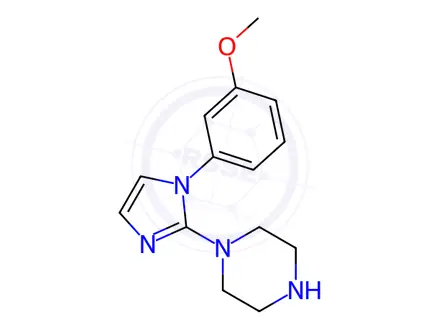 Chemical structure of 1-[1-(3-methoxy-phenyl)-1h-imidazol-2-yl]-piperazine