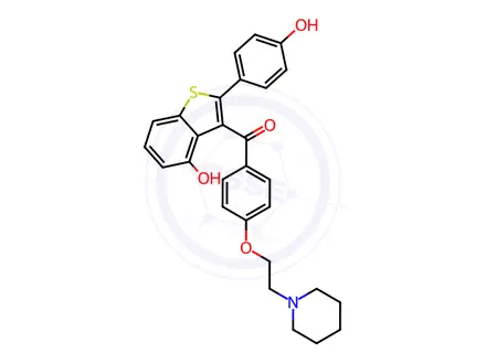 Chemical structure of 4-Hydroxy Raloxifene