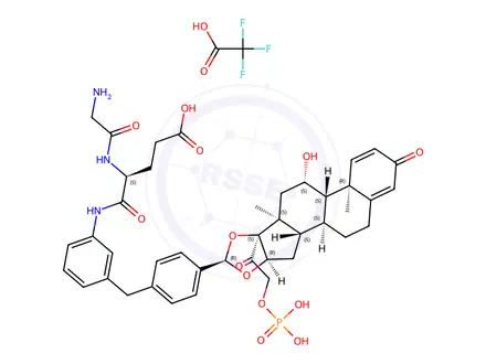 Chemical structure of Glucocorticoid receptor agonist-1 phosphate Gly-Glu TFA