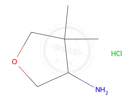 Chemical structure of 4,4-Dimethyltetrahydrofuran-3-amine hydrochloride