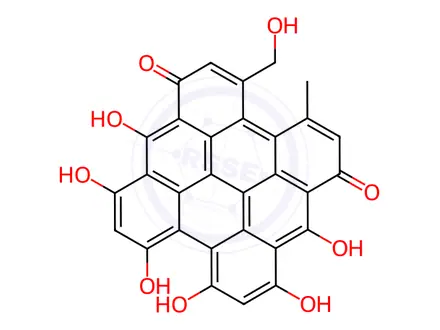 Chemical structure of Pseudohypericin