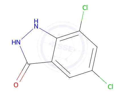 Chemical structure of 5,7-Dichloro-1H-indazol-3-ol