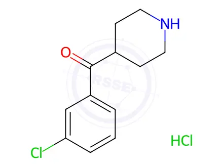 Chemical structure of 4-(3-Chlorobenzoyl)piperidine Hydrochloride