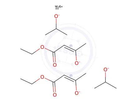 Chemical structure of Diisopropoxy-bisethylacetoacetatotitanate