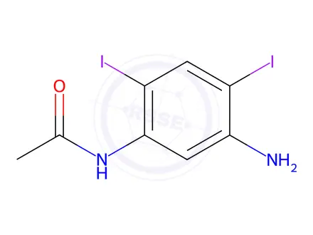 Chemical structure of N-(5-amino-2,4-diiodo-phenyl)acetamide