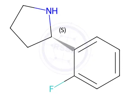 Chemical structure of (S)-2-(2-fluorophenyl)pyrrolidine