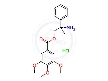 Chemical structure of N,N-Didesmethyl Trimebutine Hydrochloride