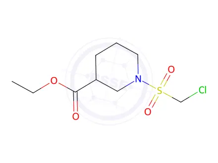 Chemical structure of Ethyl 1-((chloromethyl)sulfonyl)piperidine-3-carboxylate