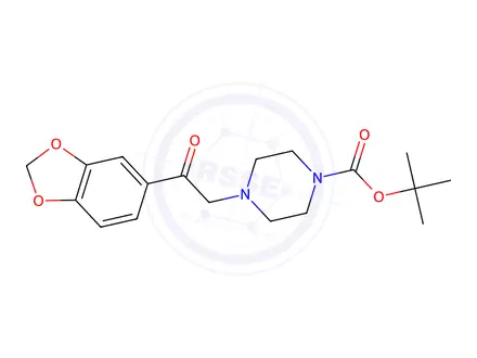 Chemical structure of Tert-butyl 4-(2-(benzo[d][1,3]dioxol-5-yl)-2-oxoethyl)piperazine-1-carboxylate