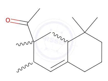 Chemical structure of 1-(2,3,8,8-Tetramethyl-1,2,3,5,6,7,8,8a-octahydronaphthalen-2-yl)ethan-1-one