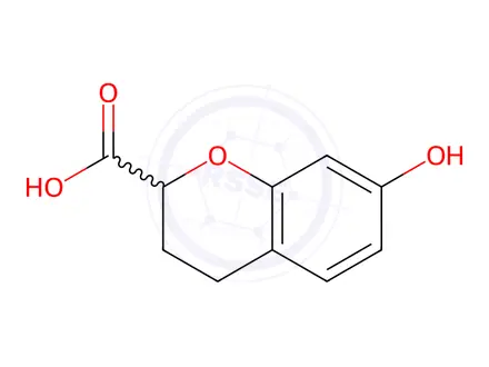 Chemical structure of 7-Hydroxychromane-2-carboxylic Acid