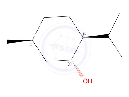 Chemical structure of (1R,2S,5S)-2-isopropyl-5-methylcyclohexan-1-ol