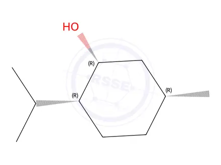 Chemical structure of (1R,?2R,?5R)?-?2-?Isopropyl-?5-?methylcyclohexanol